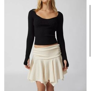 MOTEL CORDEILA DROP WAIST MINI SKIRT